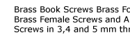 Brass Binding Screws Brass Chicago Screws